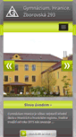 Mobile Screenshot of gymnaziumhranice.cz
